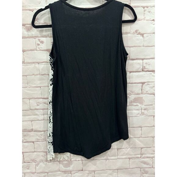 INC INTERNATIONAL CONCEPTS sleeves top with crochet size small petite - Picture 4 of 5